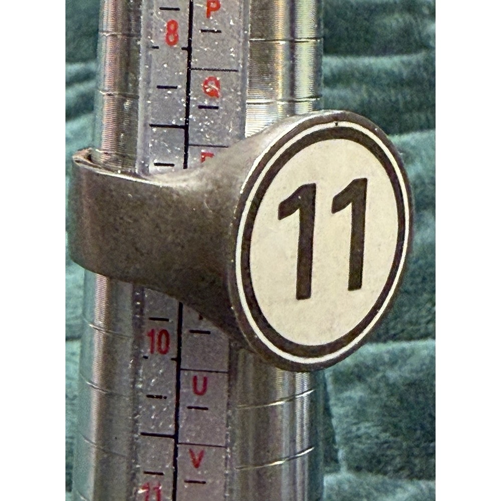 Maison Margiela .925 Signet Ring Sterling Silver Enamel Men's Women's Unisex